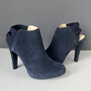 Nine West Navy Suede Ankle Booties